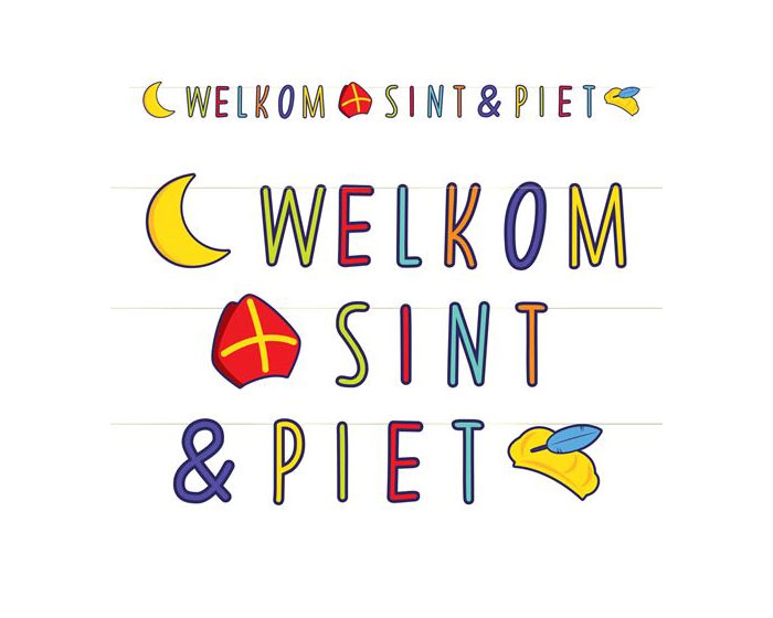 Letterslinger Welkom Sint&Piet (2,85m) afbeelding