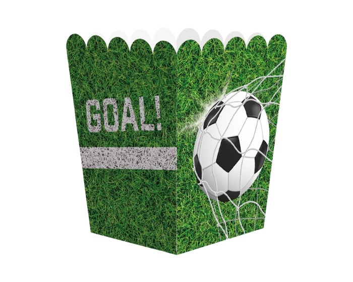 Snackbox Voetbal - 6,3x6,3x10,5cm - 8 stuks afbeelding