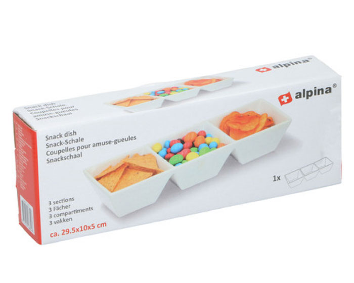 Alpina Snackschaal 3 vakken (29,5x10x5cm) afbeelding