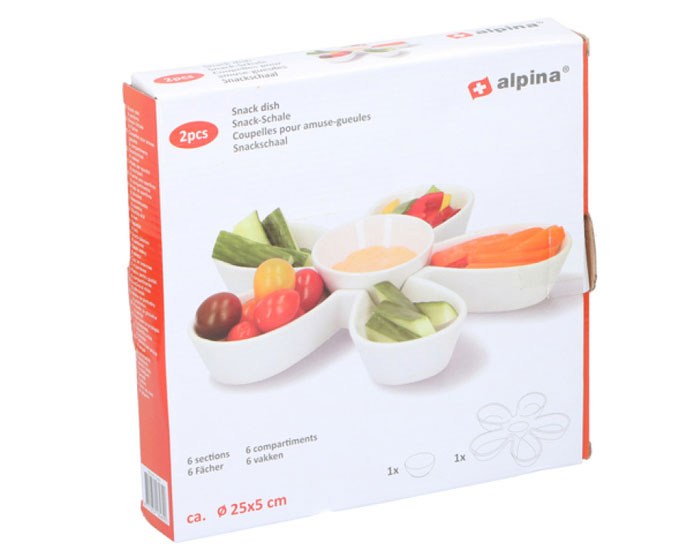 Alpina Snackschaal 6 vakken (25x5cm) afbeelding