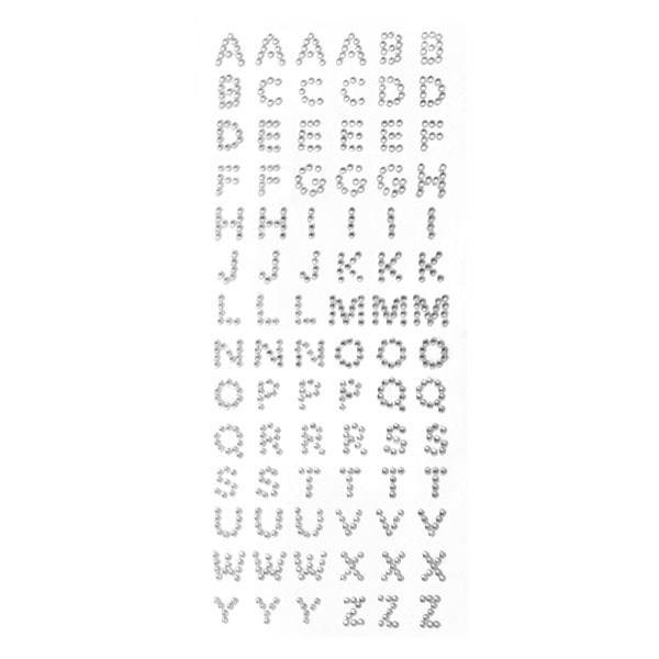 Strass Letters Zilver (84st) afbeelding