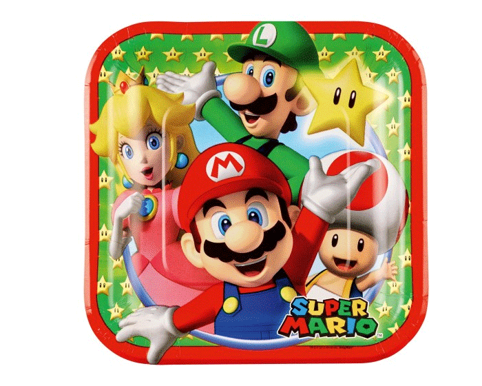 Bordjes - Super Mario - 8 stuks afbeelding
