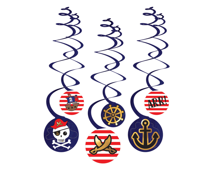 Swirls Piraten Map (6st) afbeelding
