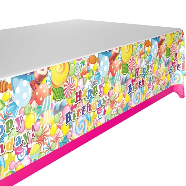 Tafelkleed Happy Birthday! Candy (108x180cm) afbeelding