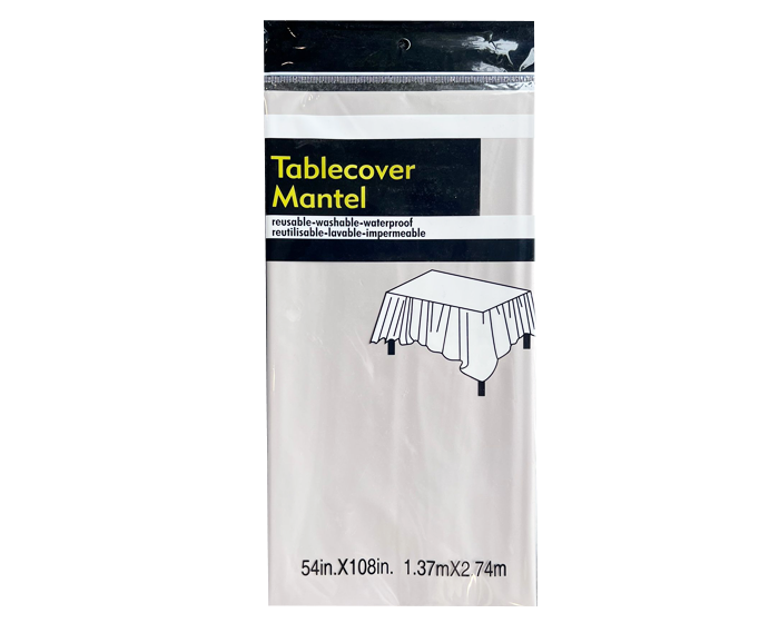 Tafelkleed Mat Shiny Zilver - 137x274cm afbeelding