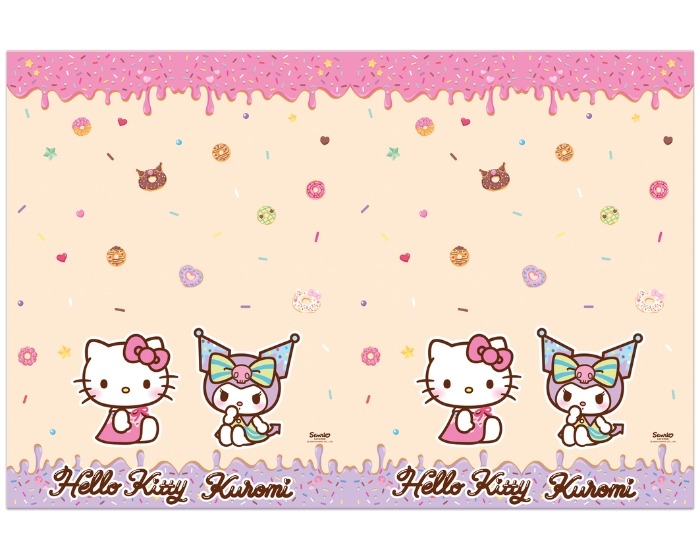 Tafelkleed Hello Kitty&Kuromi - 120x180cm afbeelding
