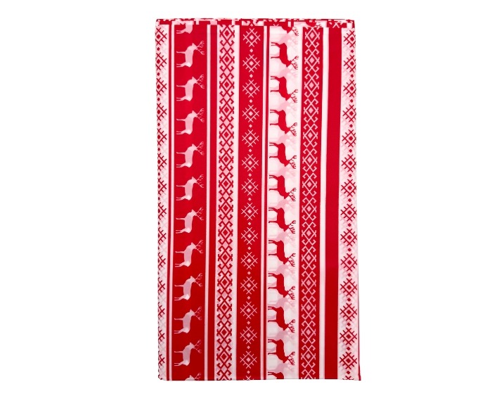 Tafelkleed Kerst Rendier Rood&Wit - 137x274cm afbeelding
