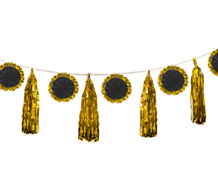 Tassel&Waaier Slinger Zwart/Goud afbeelding