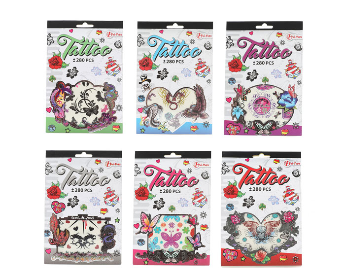 Tattoo Boekje ca. 280 tattoostickers afbeelding