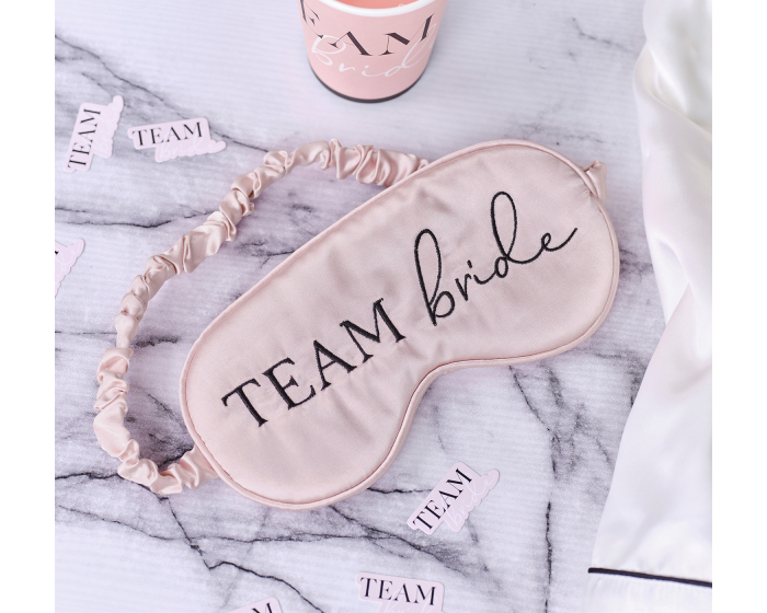 Slaapmasker Team Bride Roze Ginger Ray afbeelding
