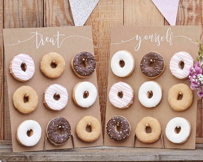 * Donut Wall Rustic Kraft (2st) Ginger Ray afbeelding