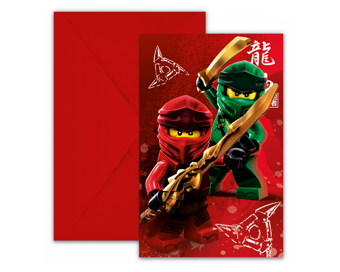 Uitnodiging Lego Ninjago (6st) afbeelding