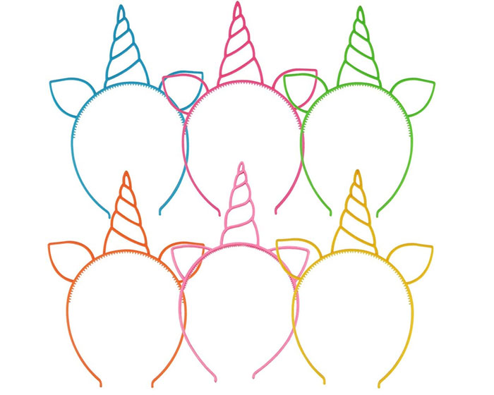Diadeem Unicorn (3st) afbeelding