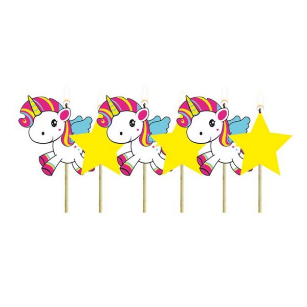 Kaars Unicorn (6st) afbeelding