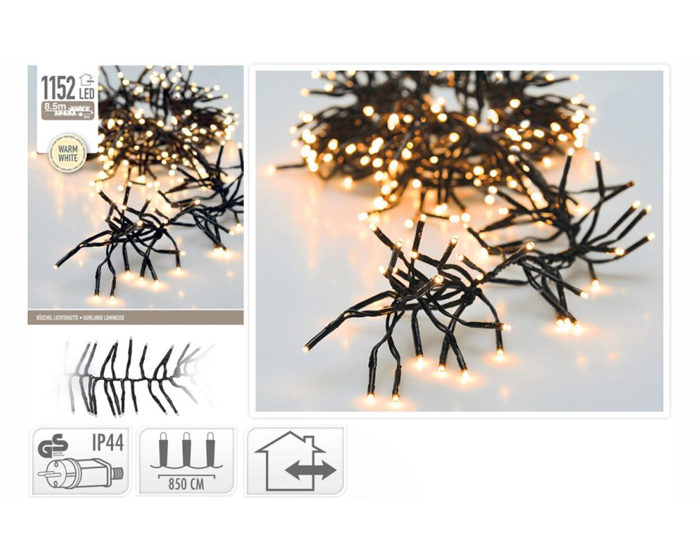 Clusterverlichting 1152LED Warm Wit (8,5m) afbeelding