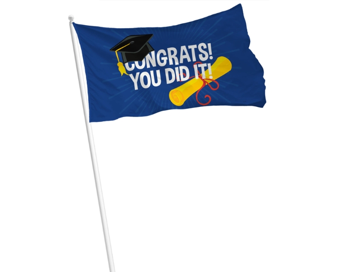 Vlag Congrats! You Did It! (90x60cm) afbeelding