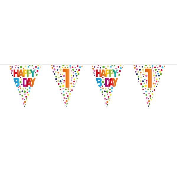 Vlaggenlijn Dots 1 Jaar 10m afbeelding