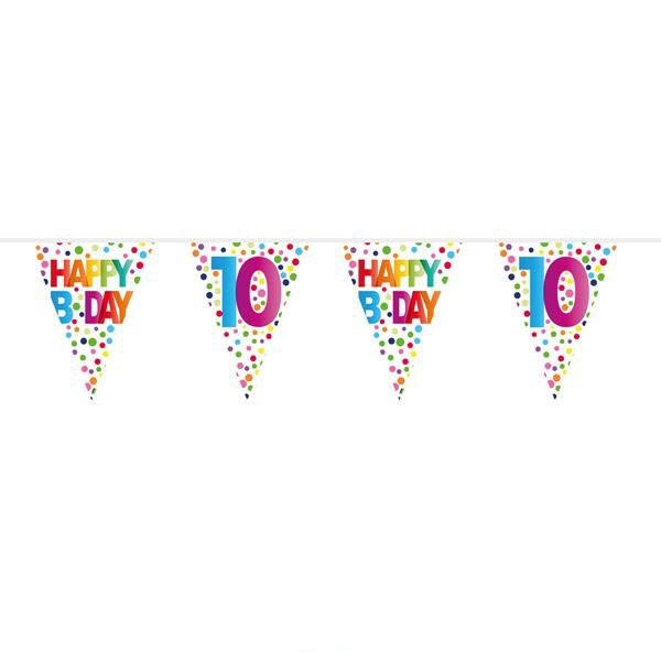 Vlaggenlijn Dots 10 Jaar 10m afbeelding