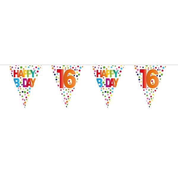 Vlaggenlijn Dots 16 Jaar 10m afbeelding