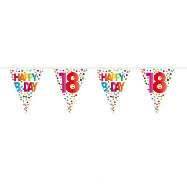 Vlaggenlijn Dots 18 Jaar 10m afbeelding