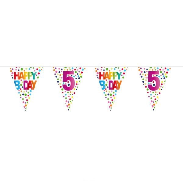Vlaggenlijn Dots 5 Jaar 10m afbeelding