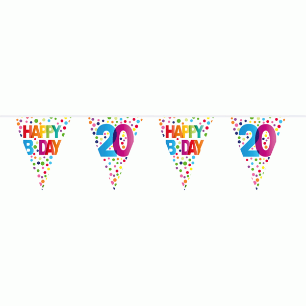 Vlaggenlijn Dots 20 Jaar 10m afbeelding