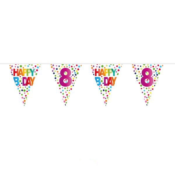 Vlaggenlijn Dots 8 Jaar 10m afbeelding