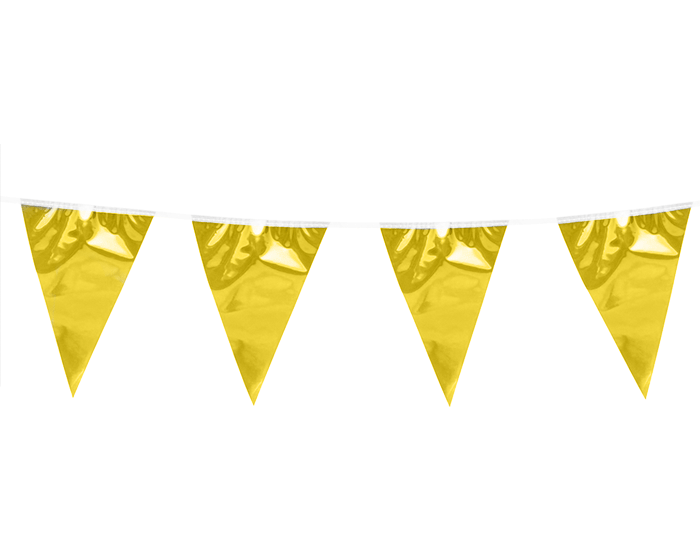 Vlaggenlijn Metallic Goud - 10m afbeelding