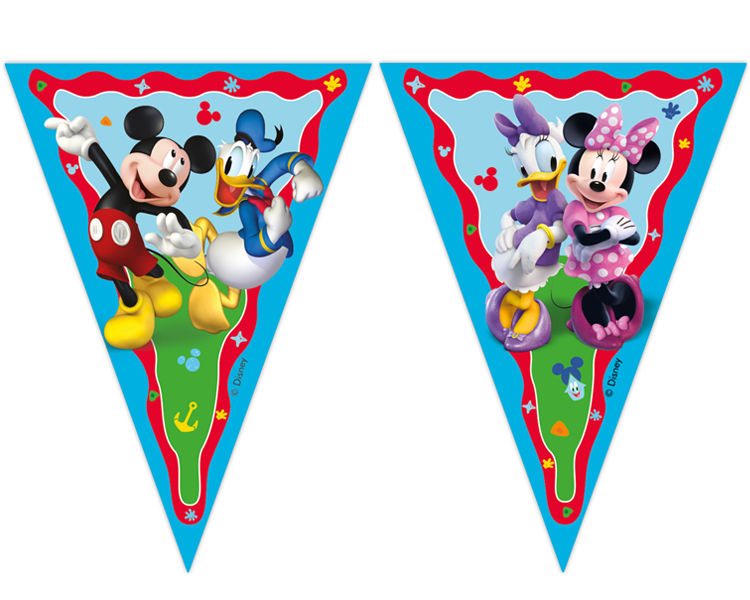 Papieren Vlaggenlijn Mickey Mouse (2,3m) afbeelding