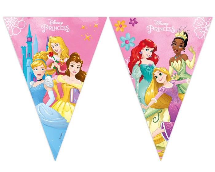 Papieren Vlaggenlijn Disney Princess - 2,3m afbeelding
