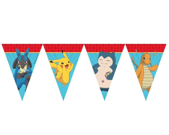 Papieren Vlaggenlijn Pokemon - 2,3m afbeelding