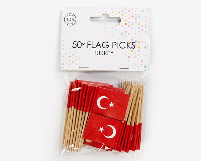 Vlagprikkers Turkije (50st) afbeelding