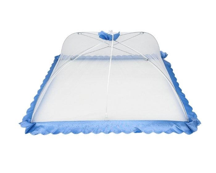 Vliegenkap Inklapbaar Blauw/Wit (66x47cm) afbeelding