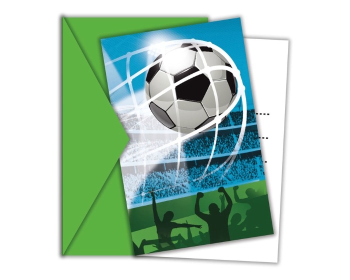 Uitnodigingen Voetbal - 6 stuks afbeelding