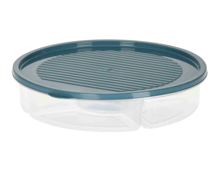 Voorraaddoosset Rond 3 vakken (1200ml) afbeelding