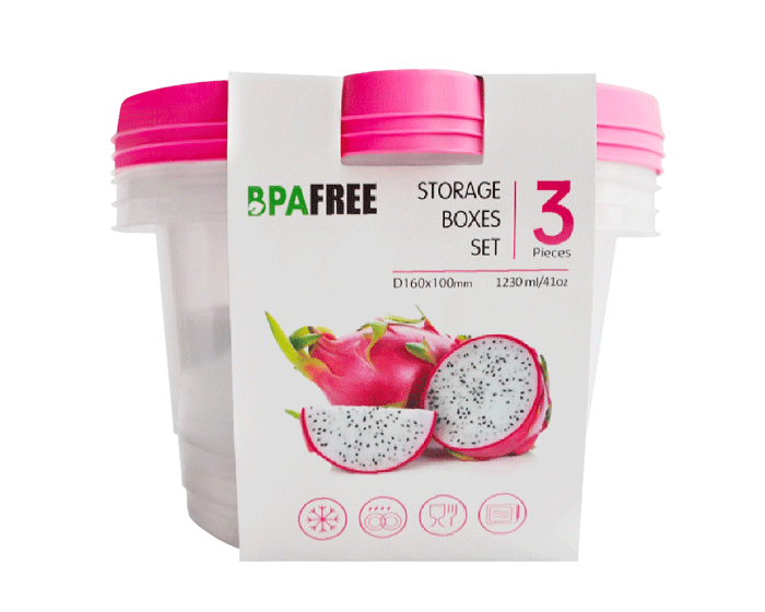 Voorraaddoosset Roze 1230ml (3st) afbeelding