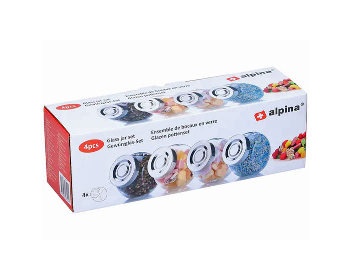 Glazen Voorraadpot Alpina - 200ml - 5 stuks afbeelding