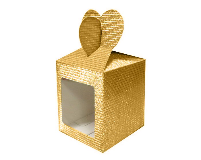 Vouwdoosje Glitter Goud (6st) afbeelding