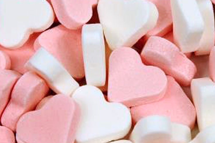 Vruchtenhartjes Roze - 1kg afbeelding