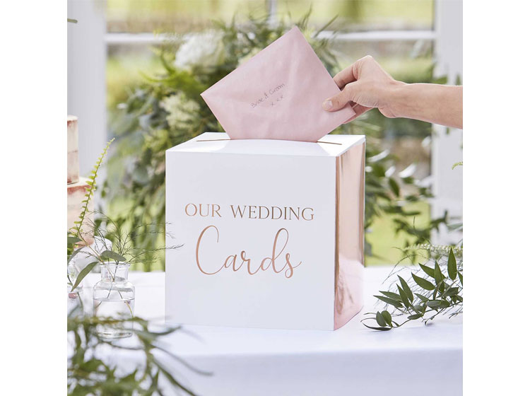 *Enveloppendoos Wit/Roségoud Ginger Ray afbeelding