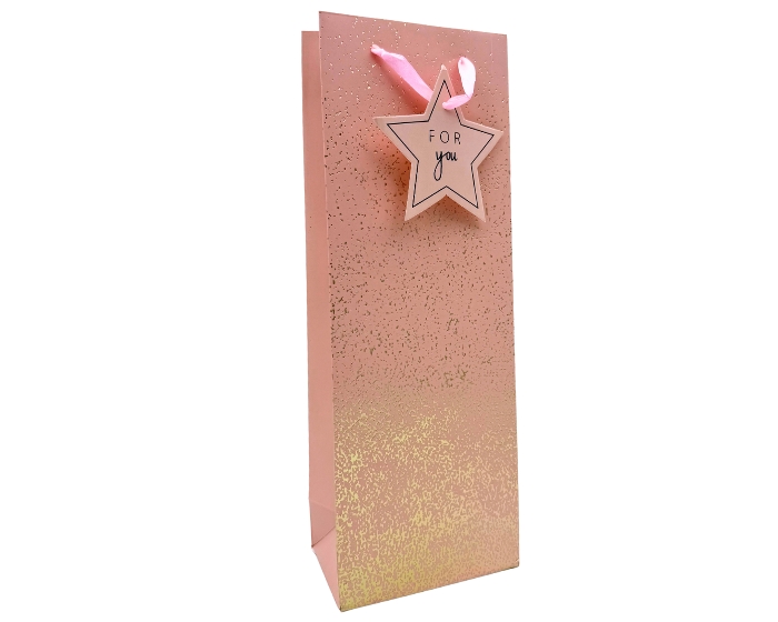 Wijntas Roze&Metallic Goud (12,7x8,3x36cm) afbeelding