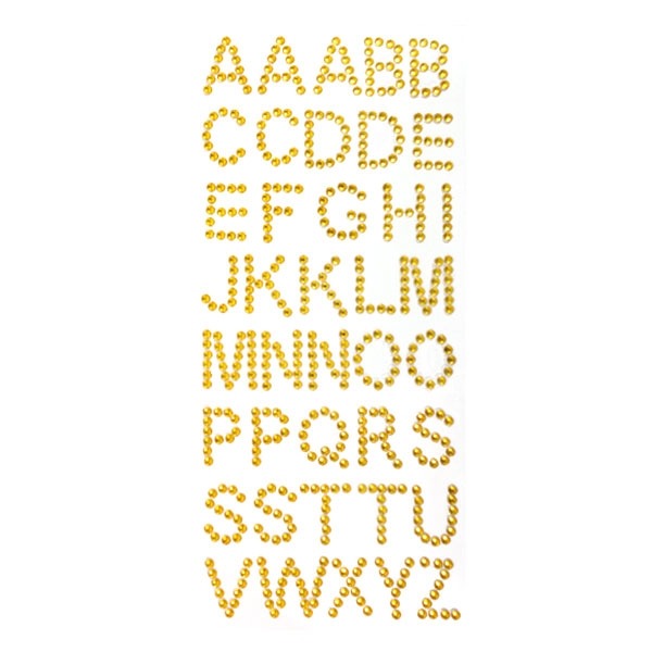 Strass Letters Goud XL (40st) afbeelding