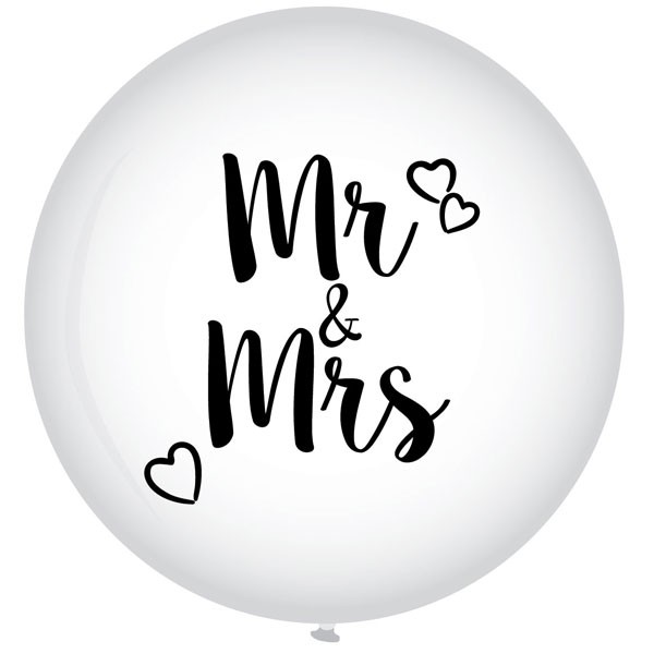 XL Ballon Mr&Mrs - 90cm afbeelding