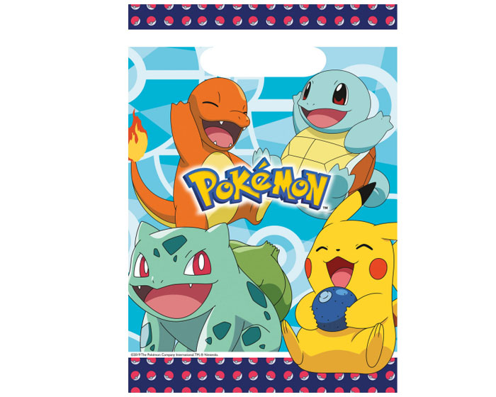 Plastic Uitdeelzakjes Pokemon (8st) afbeelding