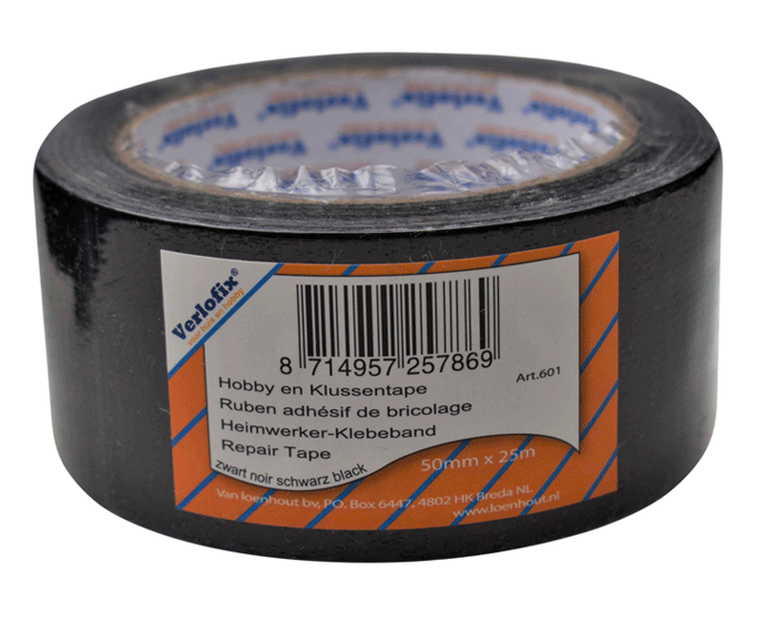 Klus Reparatie Tape Zwart (50mmx25m) afbeelding