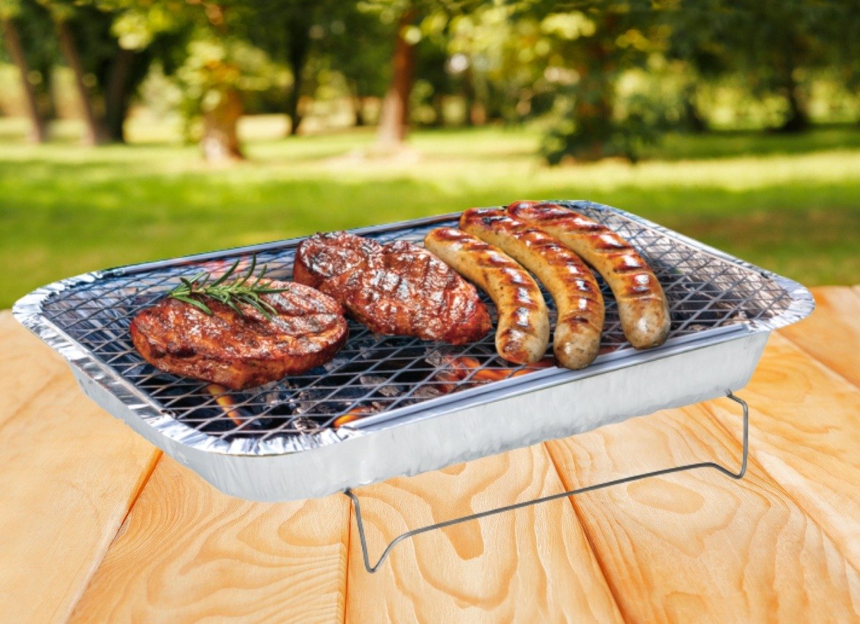 wegwerp servies thema bbq